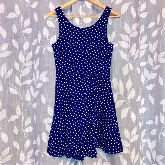 H&M Navy Polka Dot Dress - Picture 2 of 7